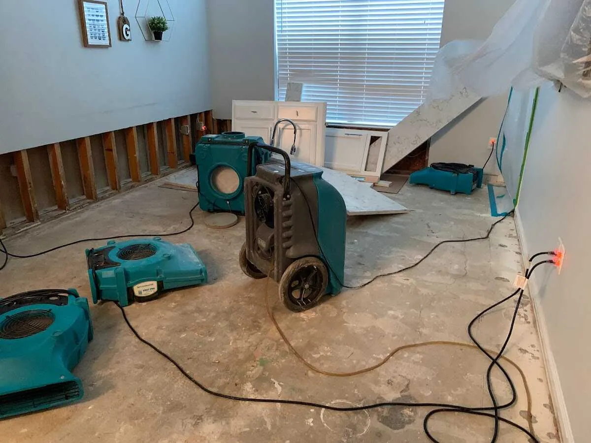 Dehumidifier in flood-cut room for Water Extraction & Removal in Bridgton